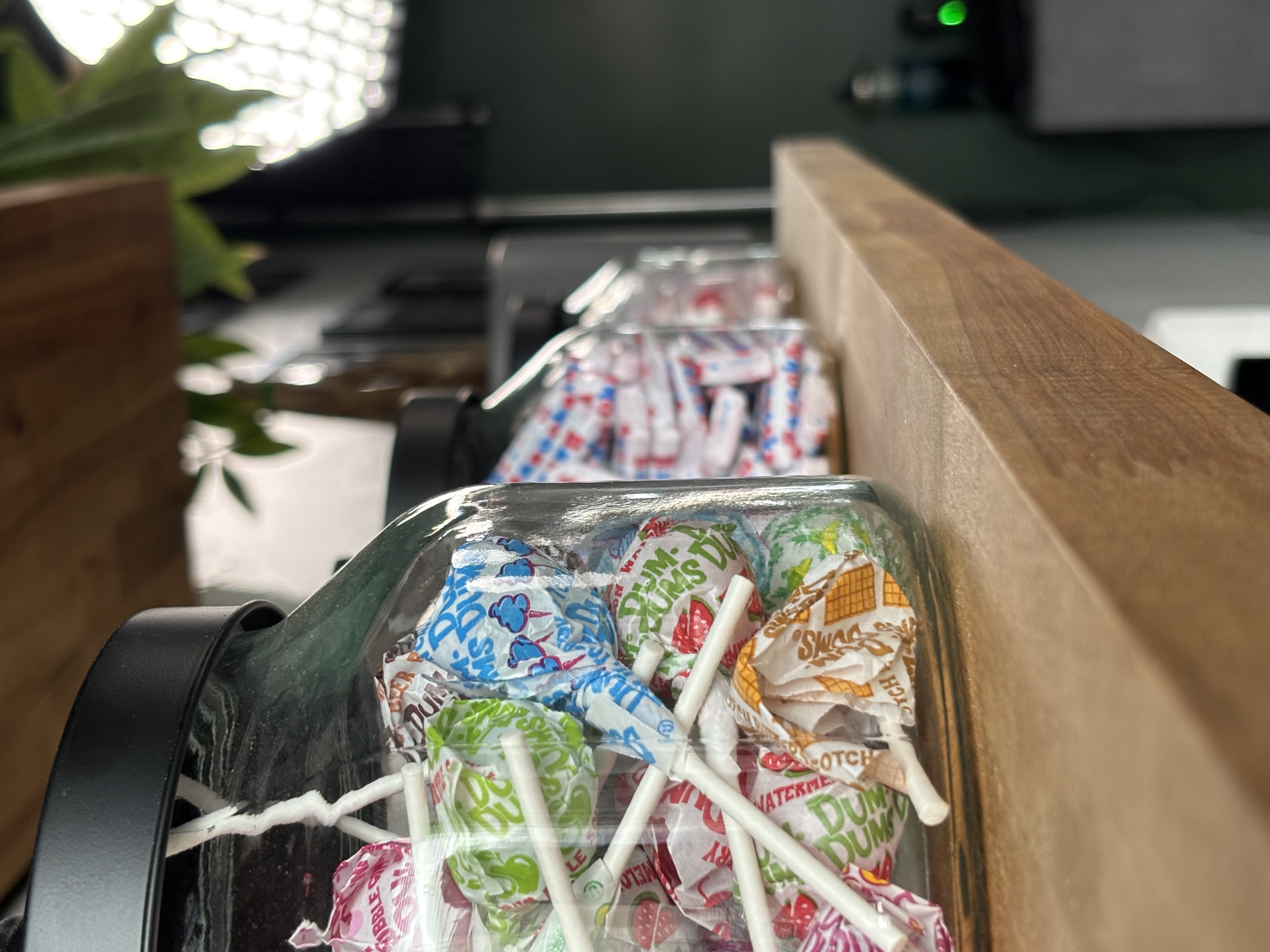 Candy jars at the Journeymen counter